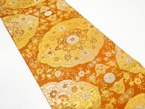 アンティーク　華紋に花唐草模様織り出し袋帯（着用可）